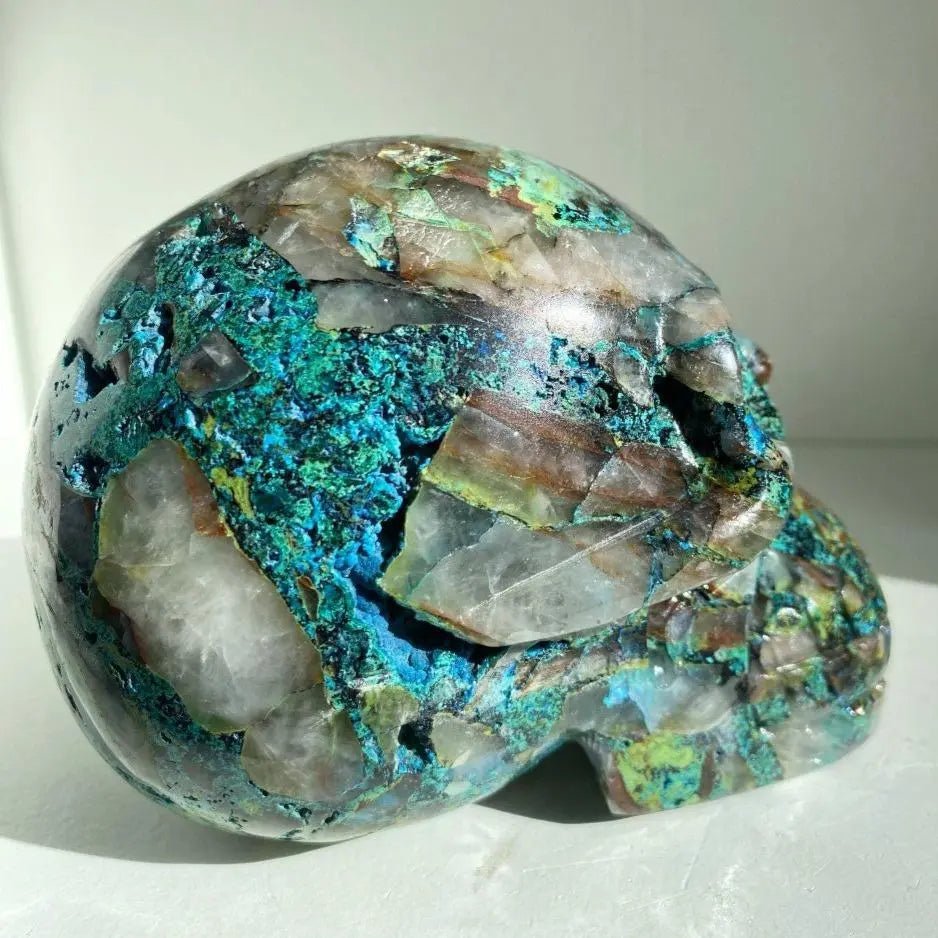 XL Quantum Quattro Skull 3.7 lbs - Amethyst Goddess