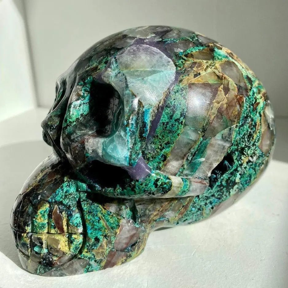 XL Quantum Quattro Skull 3.7 lbs - Amethyst Goddess