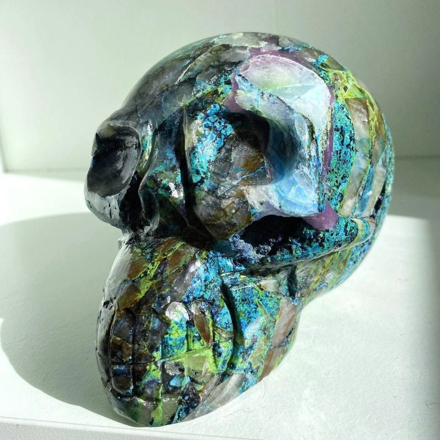 XL Quantum Quattro Skull 3.7 lbs - Amethyst Goddess